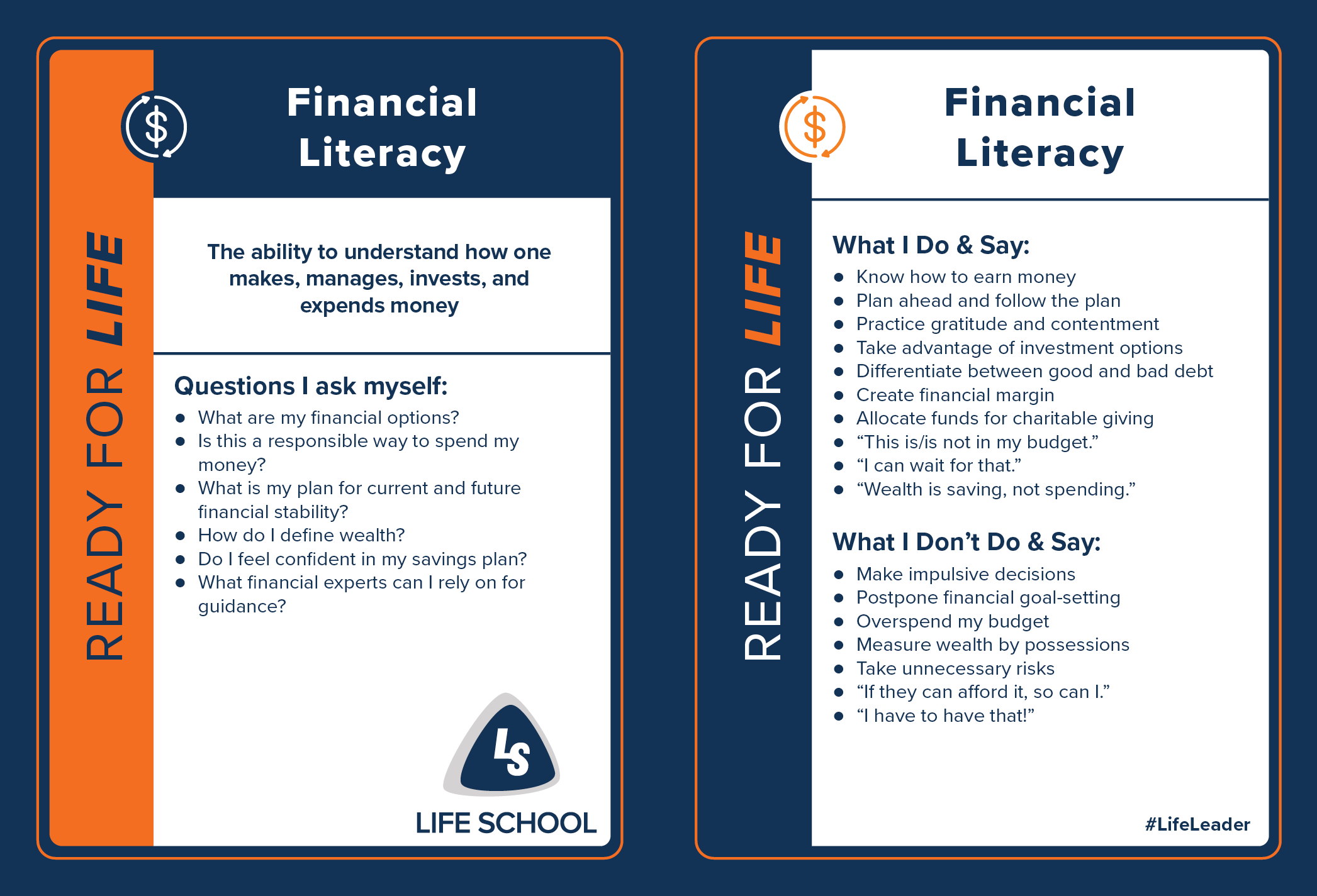 LL Action Card - Financial Literacy - English